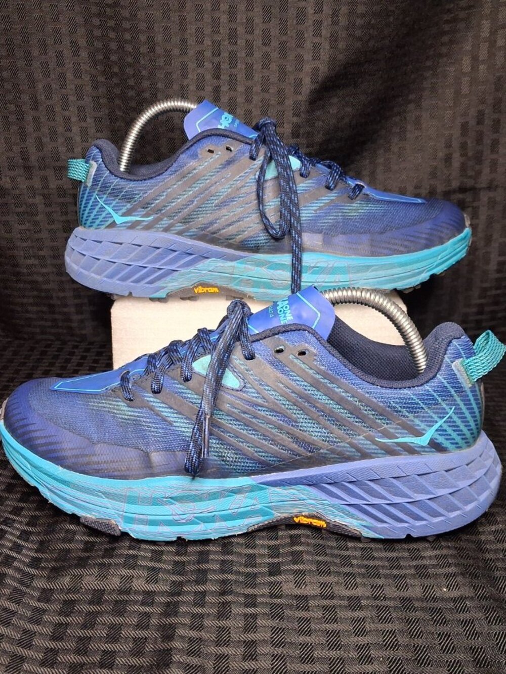 Hoka One One Speedgoat 4 Men Size 8 Turkish Sea Scuba Blue Vibram Trail Shoes